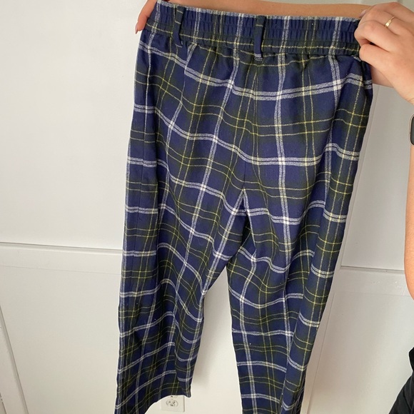 ARITZIA WILFRED Navy Tartan Pant - Picture 5 of 6